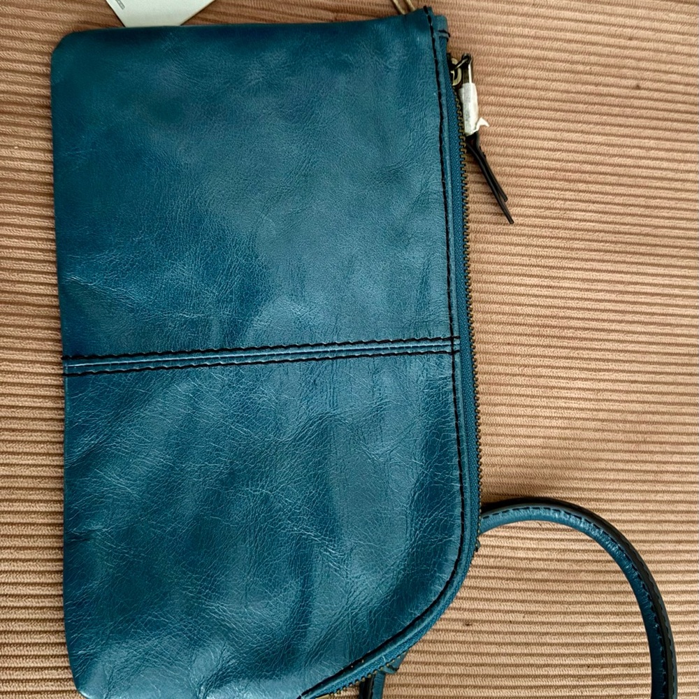 HOBO Blue Leather Wristlet - Picture 2 of 3
